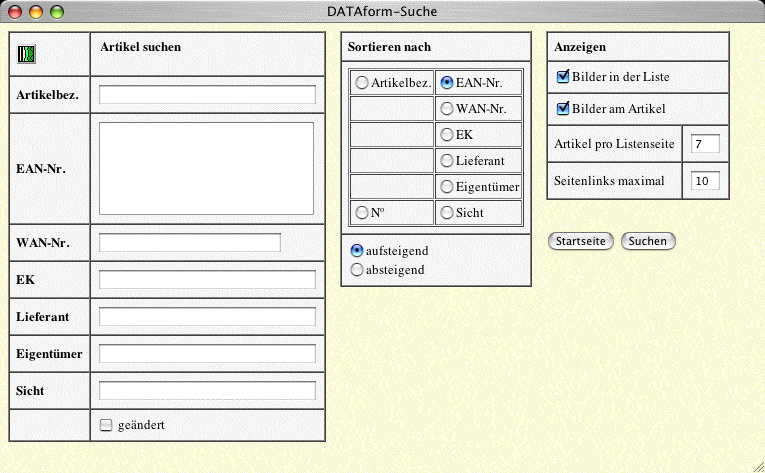 Webserver Suche